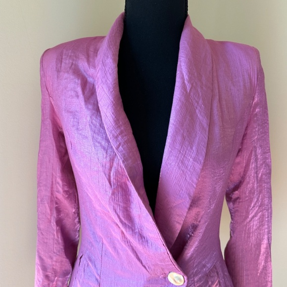 *PRETTYLITTLETHING* Pink Button Down Blazer Suit Jacket Size 0 - Picture 2 of 7